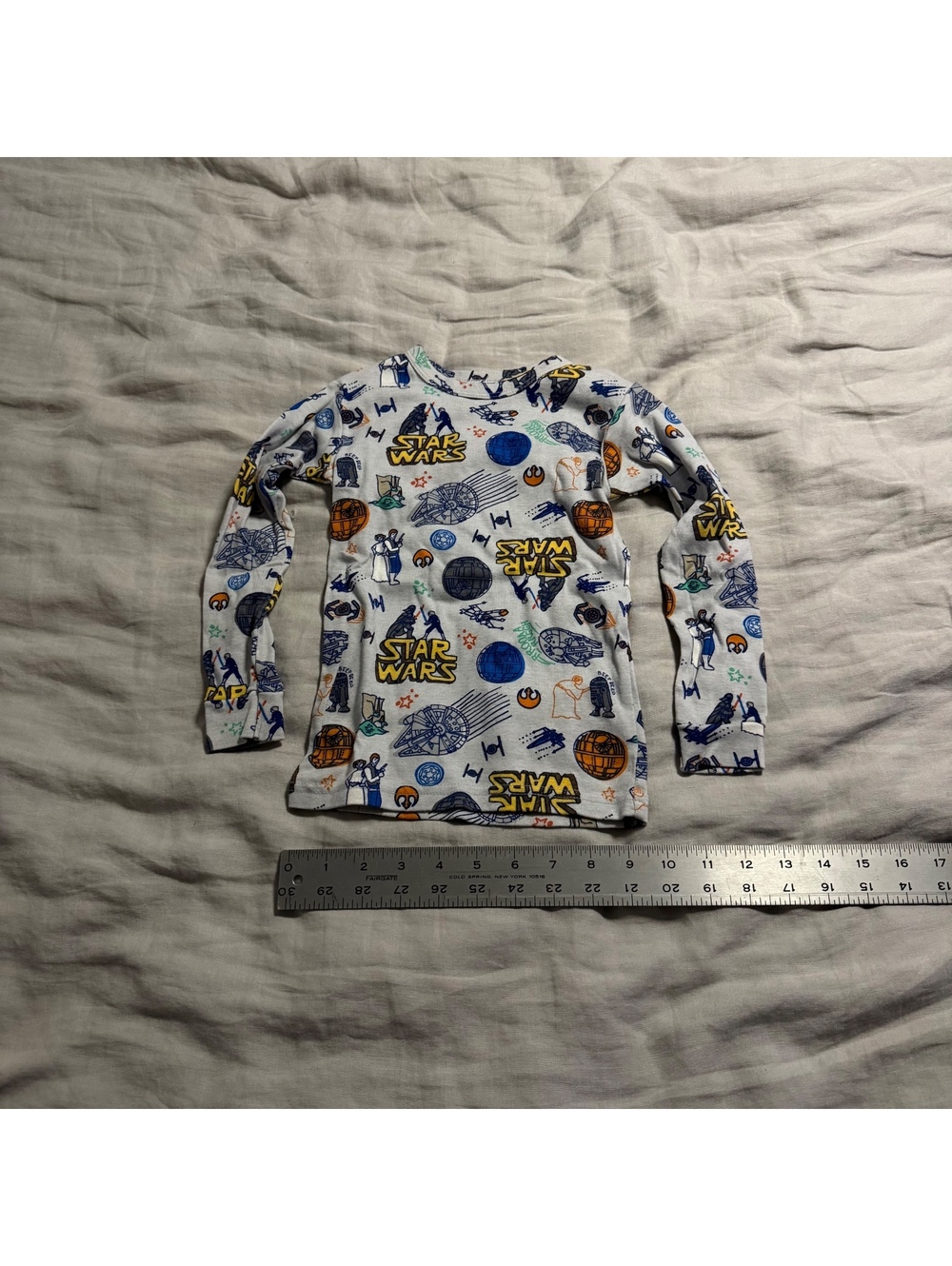 white gap star wars print pajama set
